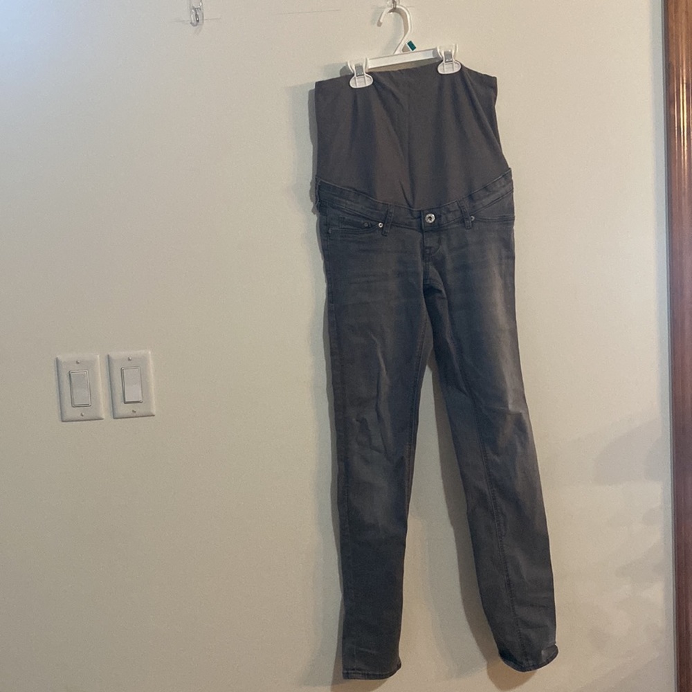 Maternity skinny jeans , black and gray. (One size 4, One size 6) - Picture 3 of 6